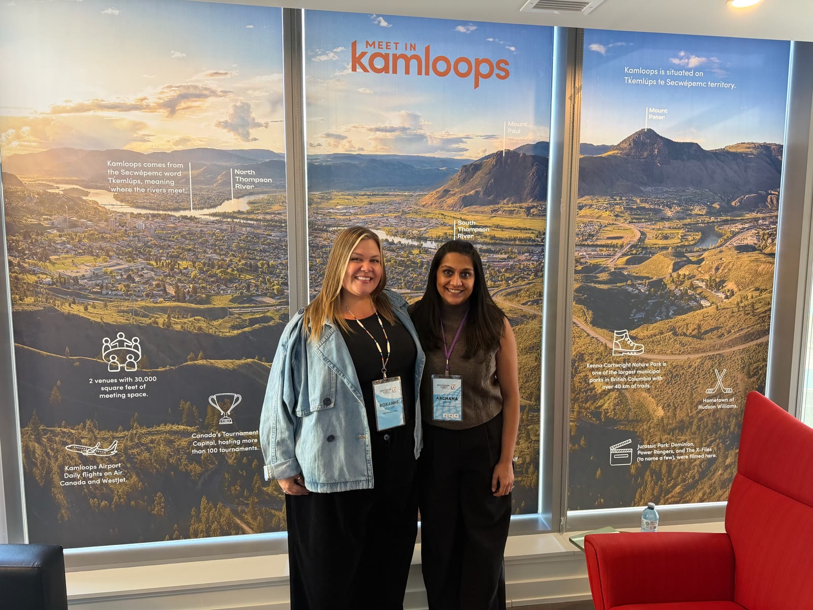 Roxanne and Archana representing Meet in Kamloops