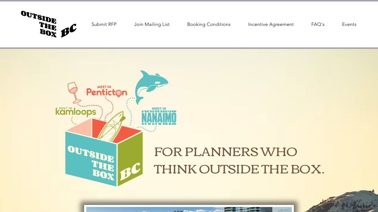Homepage preview of Outside the Box BC