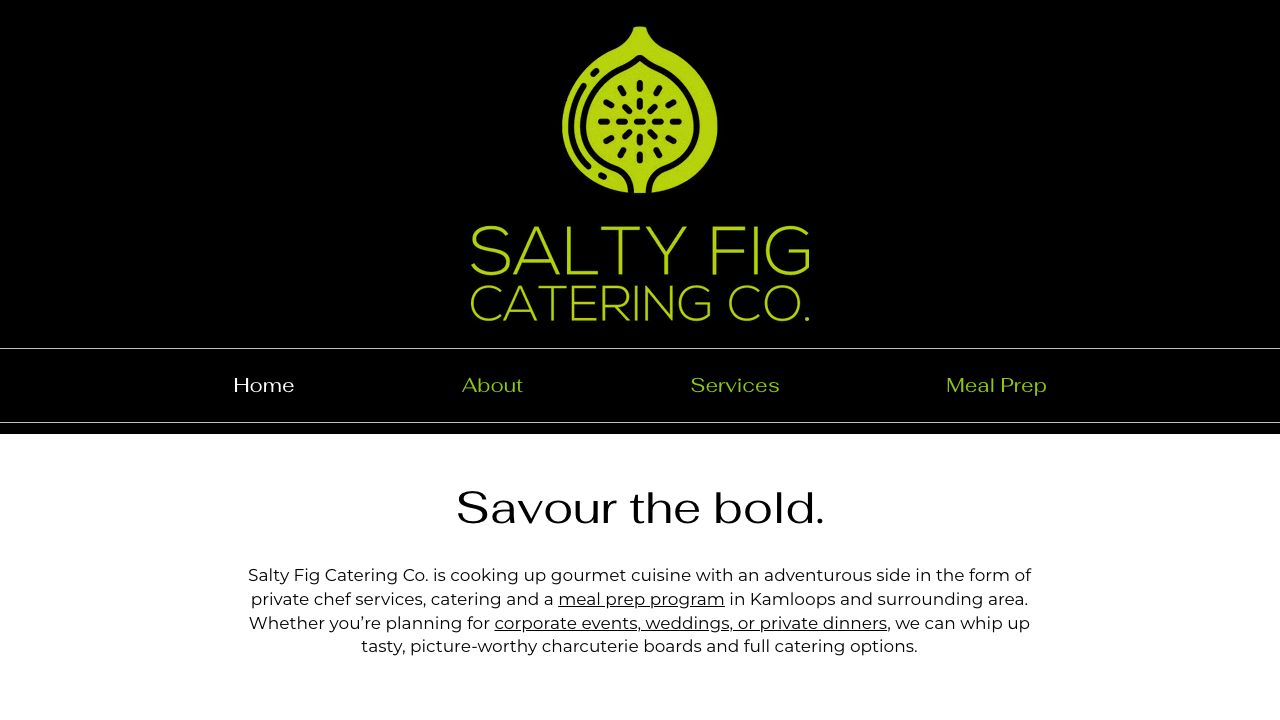 Homepage preview of Salty Fig Catering Co.